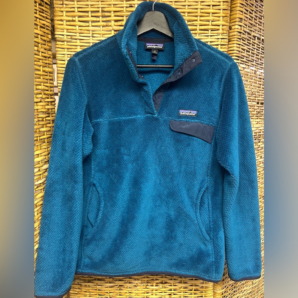 Patagonia - Womens Snap Pullover Fleece- Blue, Size: Medium
